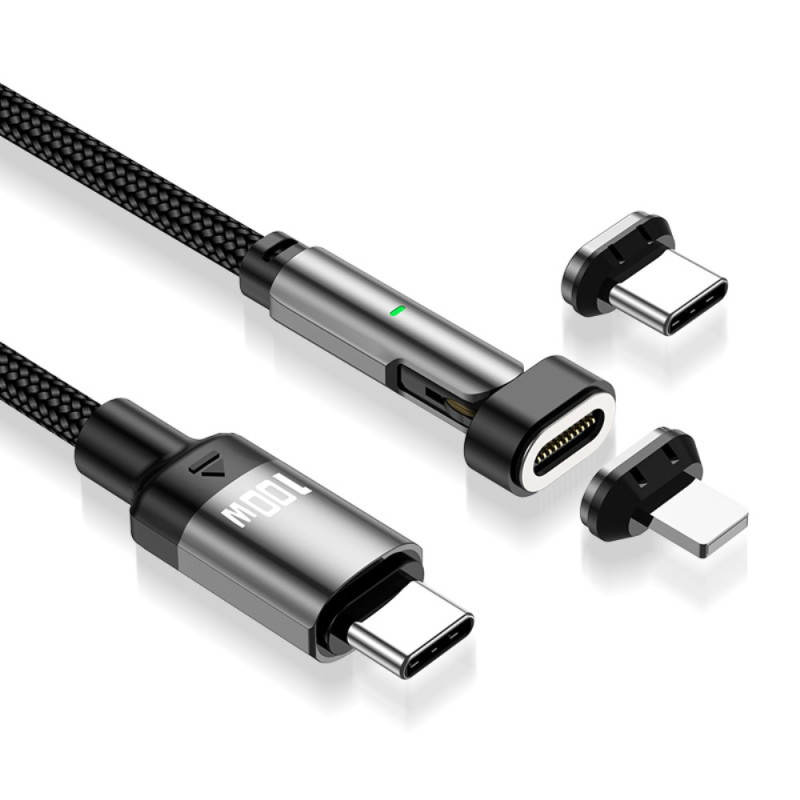 ENKAY Charging Cable USB-C plug to Lightning and USB-C dual plugs