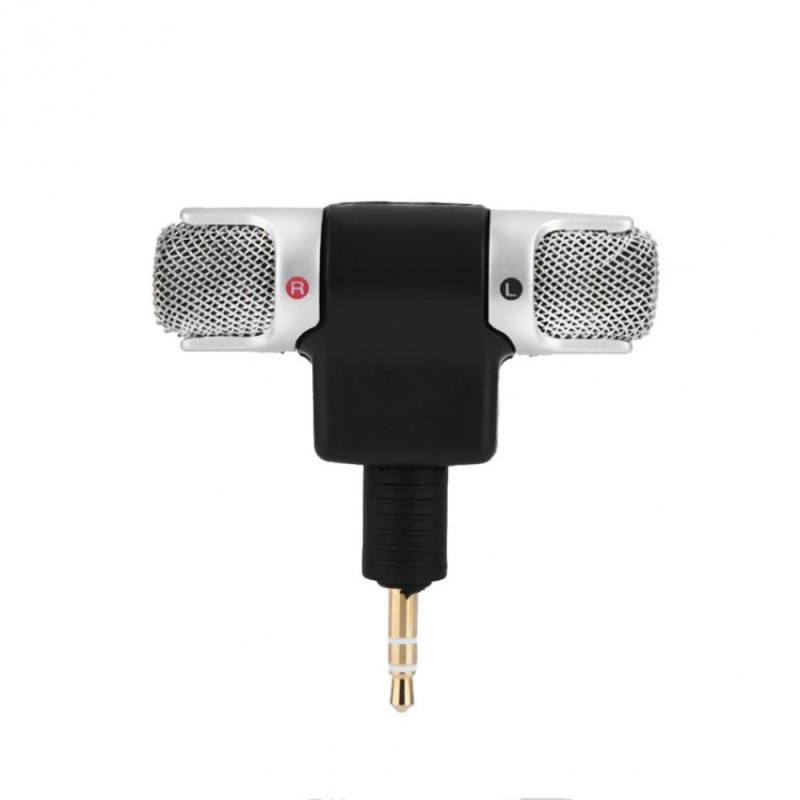 Mini Portable Microphone with 3.5 mm Stereo Headphones for Computer