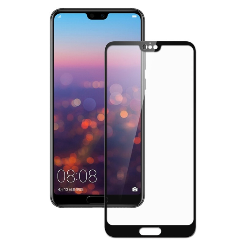 Black Contour Tempered Glass Protection for Huawei P20 Screen