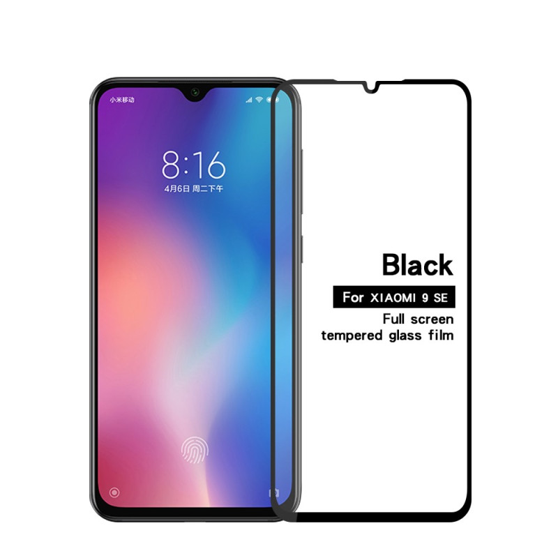 Black Contour Tempered Glass Protection for Xiaom Mi 9 SE Screen