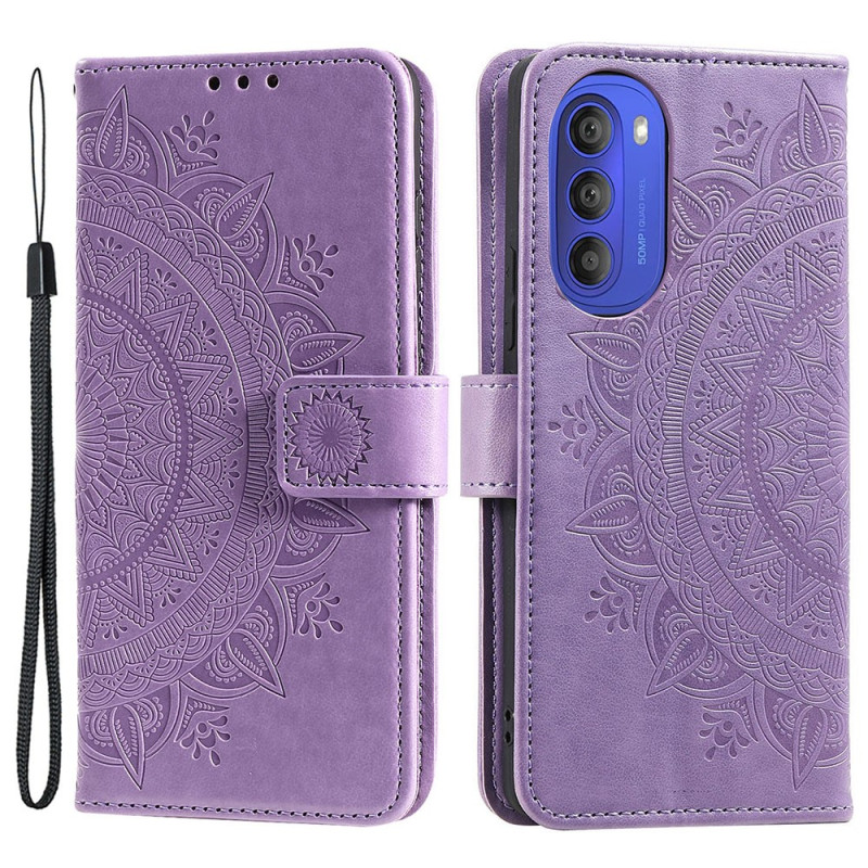 Moto G51 5G Sun Mandala Strap Case