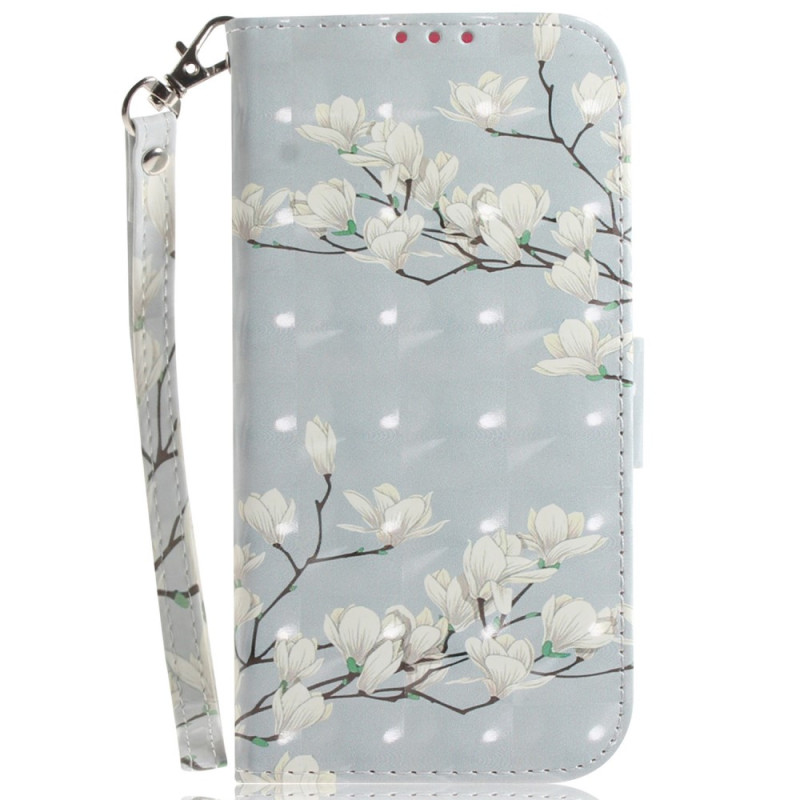 Xiaomi 13T / 13T Pro White Flower Strap Case