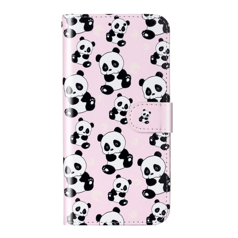 Moto G14 Panda Pattern Strap Case