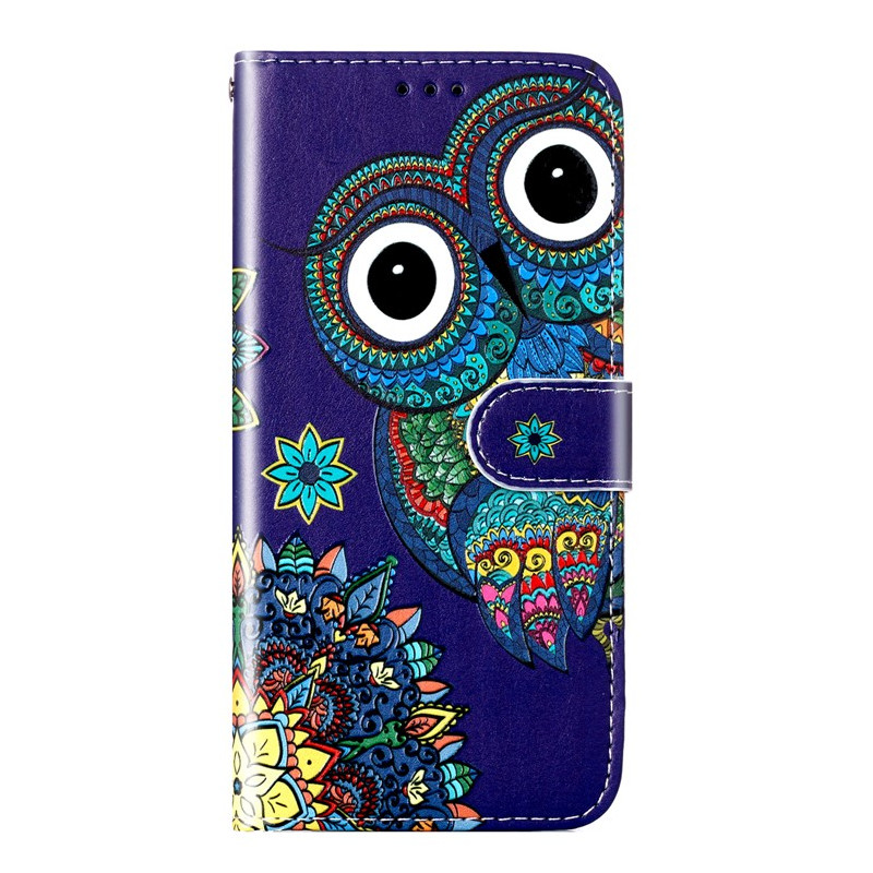 Moto G14 Blue Owl Strap Case