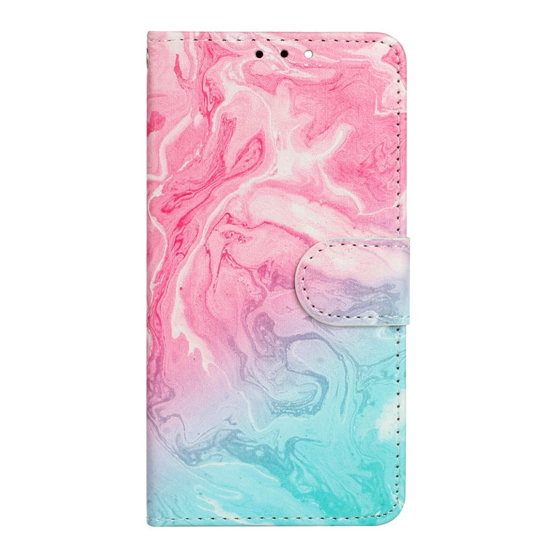 Moto G14 Marble Case Pink and Green