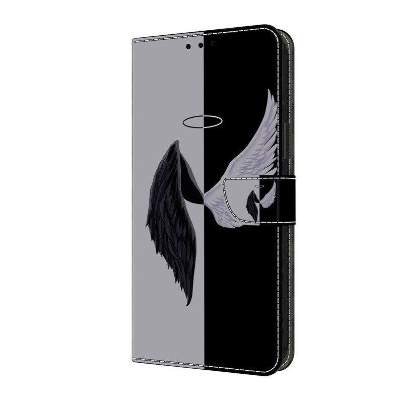 Moto G14 Black and White Wings Case