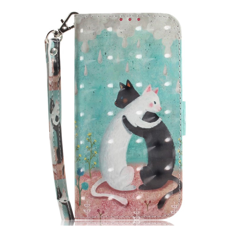 Moto G14 Two Cats Strap Case