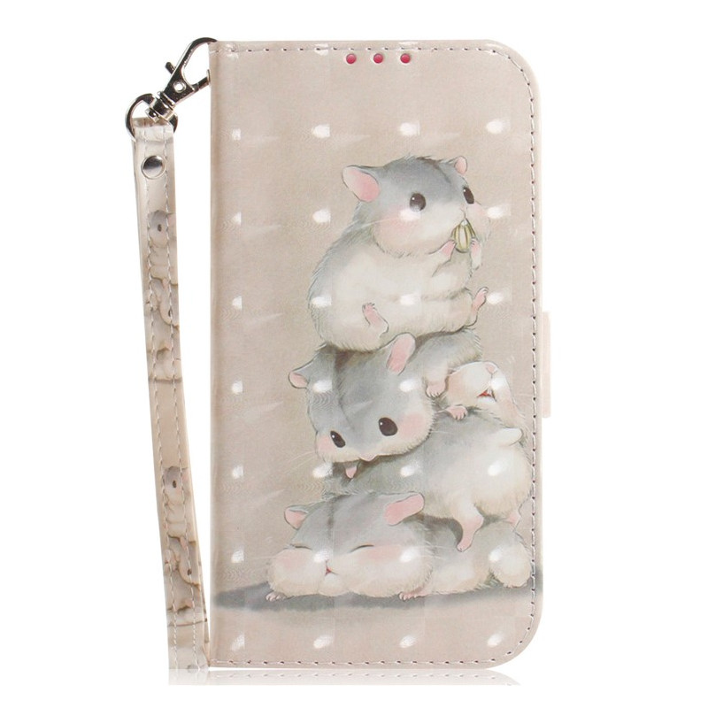 Moto G14 Hamsters Strap Case