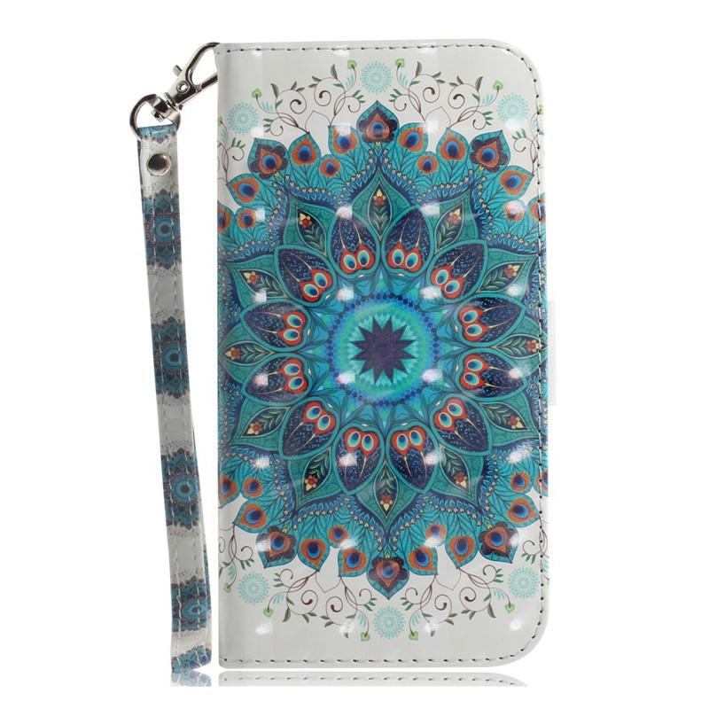 Moto G14 Green Mandala Strap Case