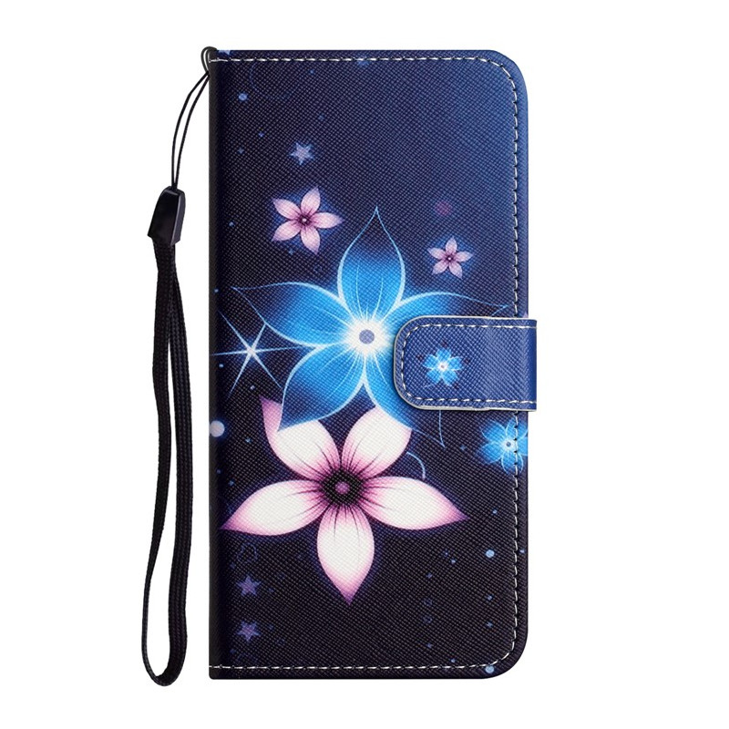 Moto G14 Lanyard Cover Lunar Flowers