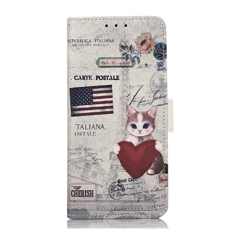 Moto G14 Cat and Heart Case