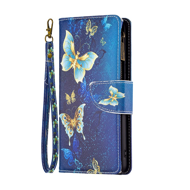 Moto G14 Wallet Case Splendid Golden Butterflies