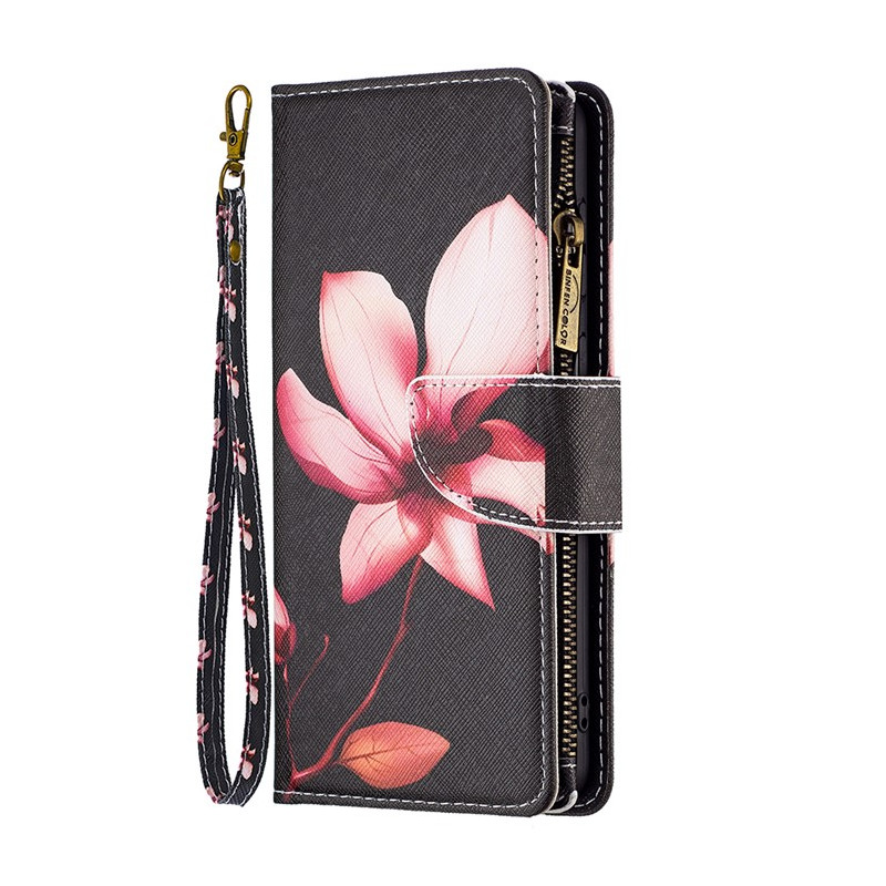 Moto G14 Wallet Case Pink Flowers