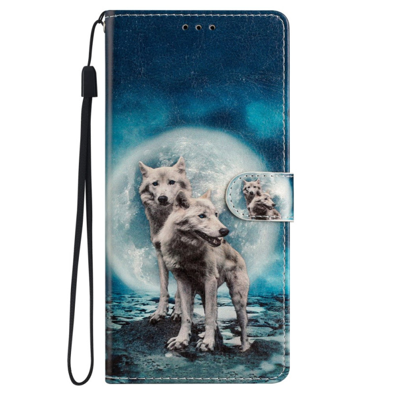 Samsung Galaxy S24 5G Two Wolves Strap Case