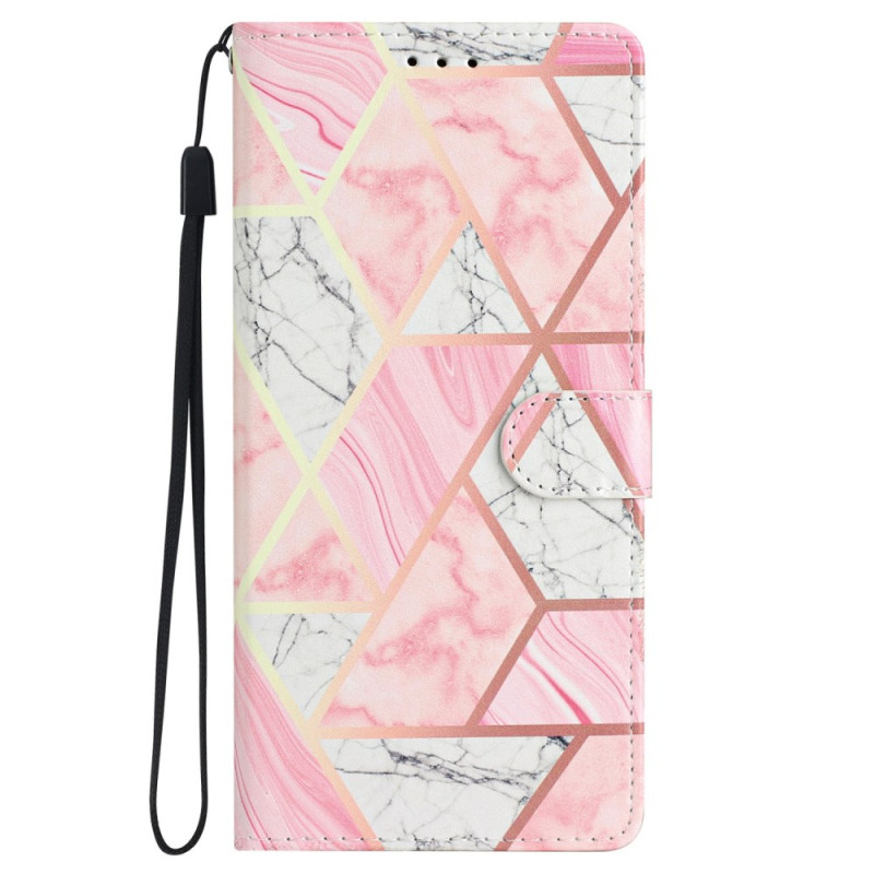 Samsung Galaxy S24 5G Case Pink Marble with Strap