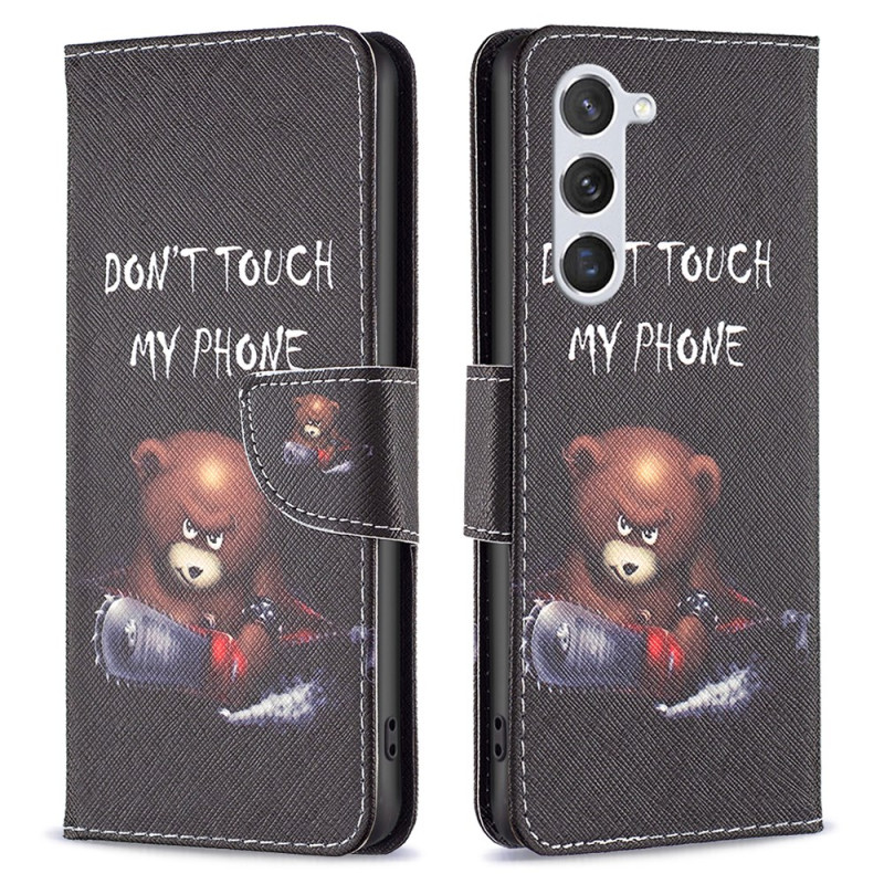 Bear Motif Wallet Case for Samsung Galaxy S24