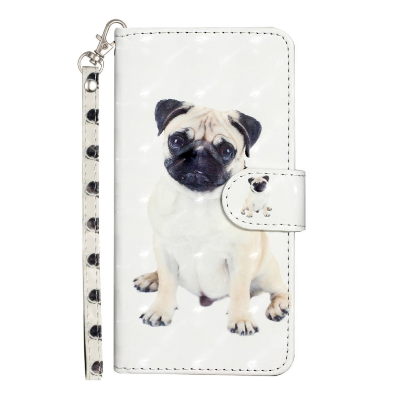 Samsung Galaxy S24 5G Small Pug Case with Strap