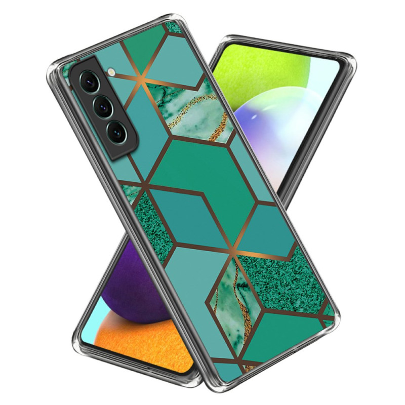 Samsung Galaxy S24 5G Case Abstract Marble Pattern Green Geometry