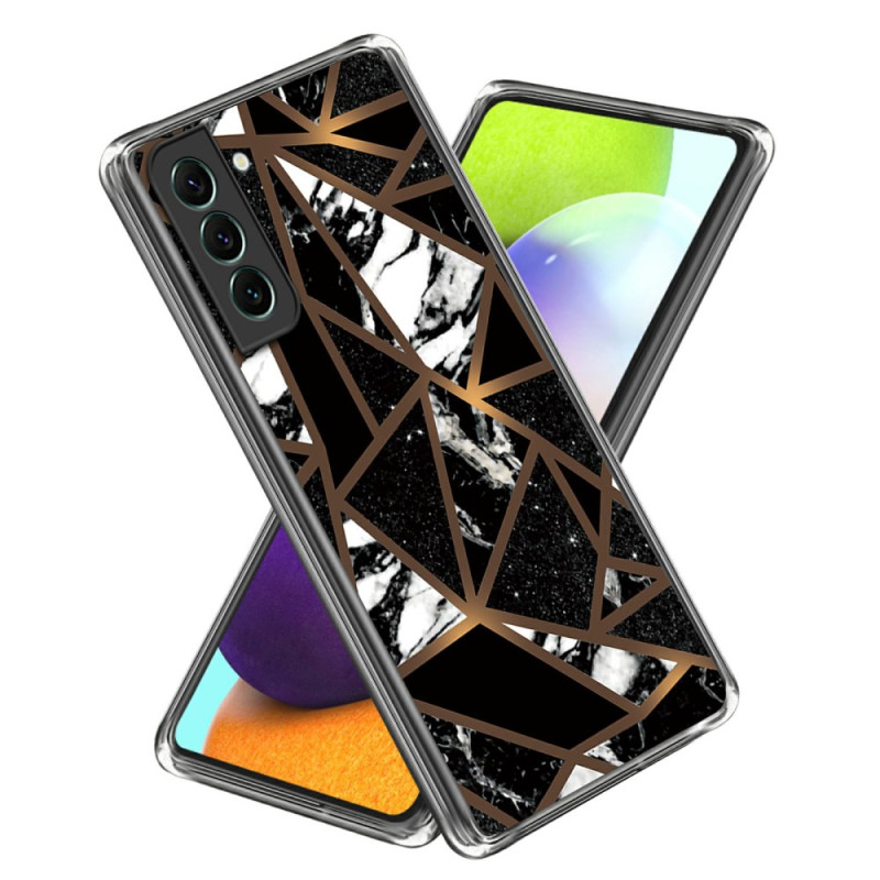 Samsung Galaxy S24 5G Case Marble Pattern Abstract Black Geometry