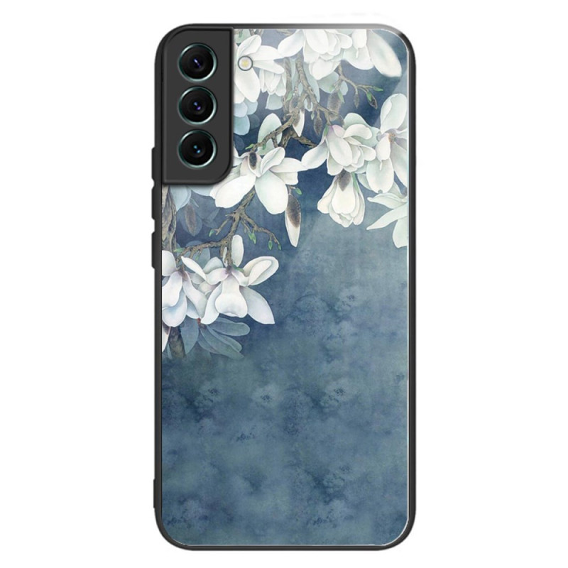 Samsung Galaxy S24 5G Tempered Glass Magnolias Case