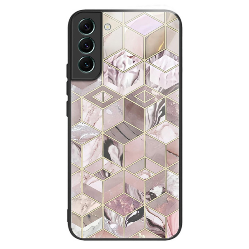 Samsung Galaxy S24 5G Tempered Glass Case Block Marble