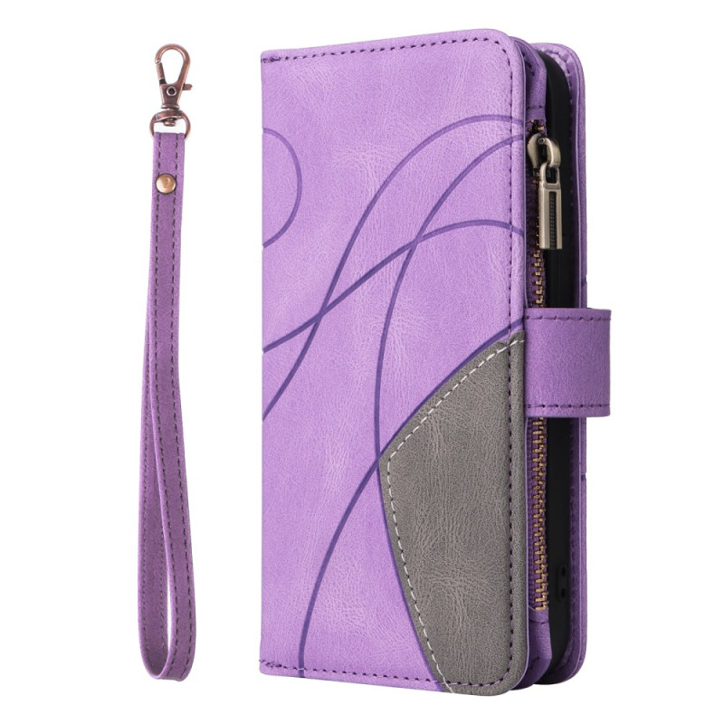 Samsung Galaxy S24 5G Case with Two-tone Strap Wallet