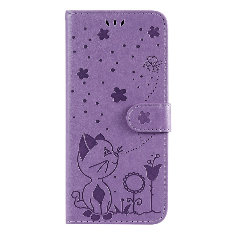 Case Samsung Galaxy S24 5G Cat and Bees with Strap
