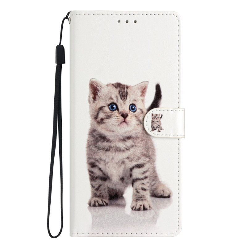 Moto G84 5G Cute Cat Strap Case