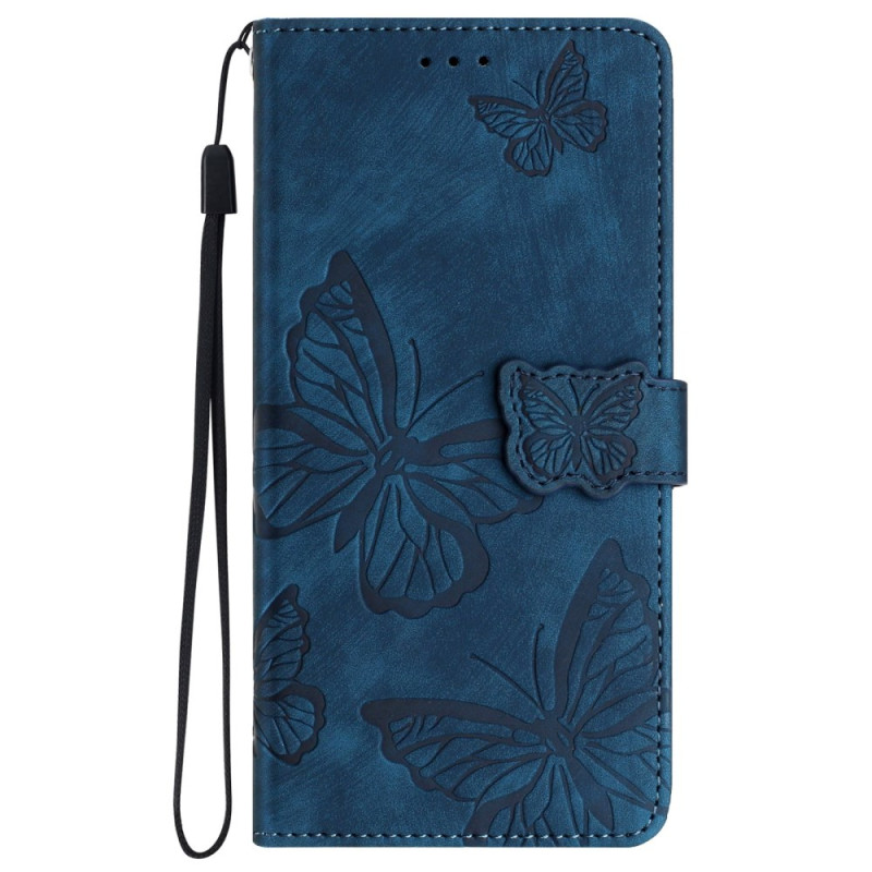 Case Motorola Moto G84 5G Butterflies with Strap