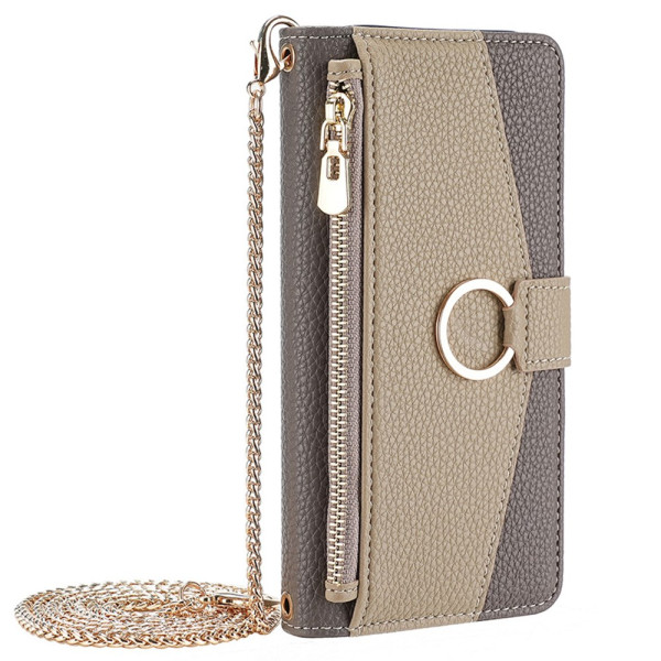 Moto G84 5G Mirror Case with Chain Shoulder Strap