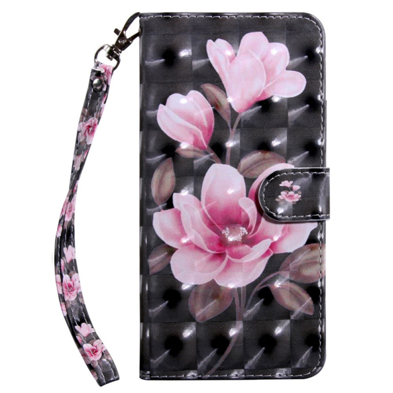 Moto G54 5G Pink Blossom Strap Cover