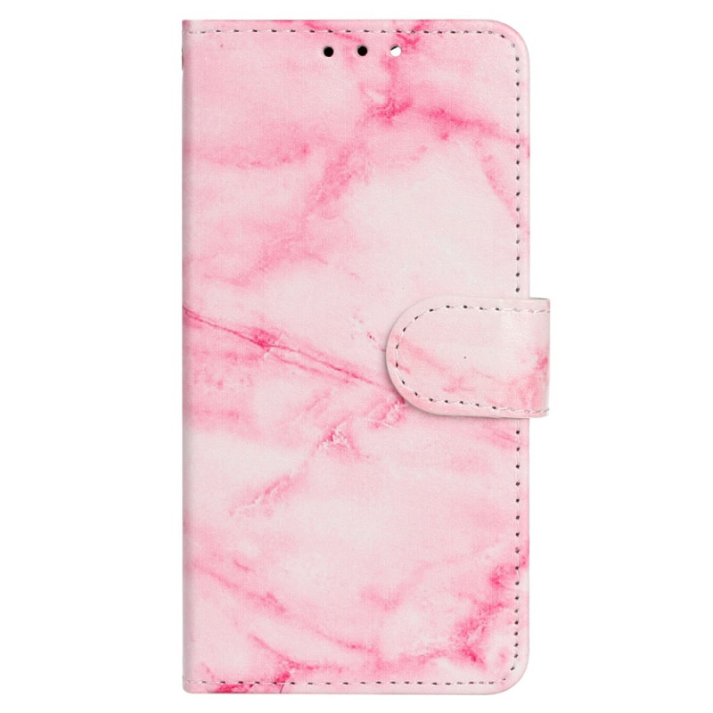 Moto G54 5G Marble Case Pink and White
