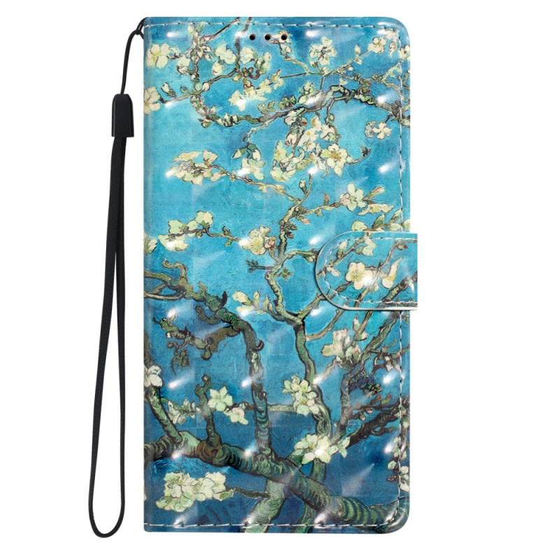 Moto G54 5G Lanyard Case with Flowered Branches