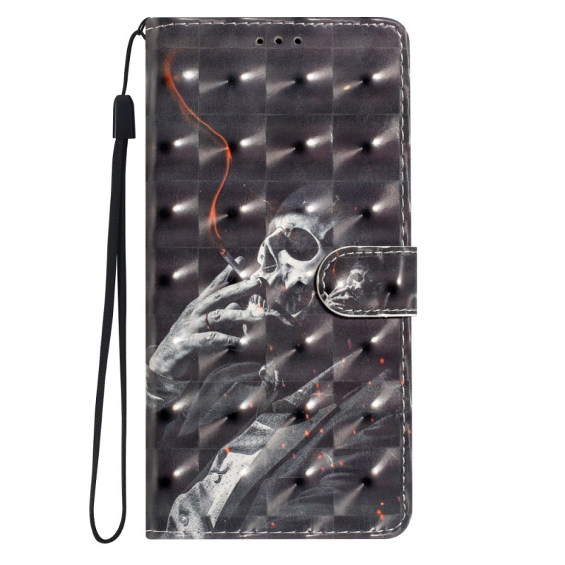 Moto G54 5G Smoking Skeleton Strap Case