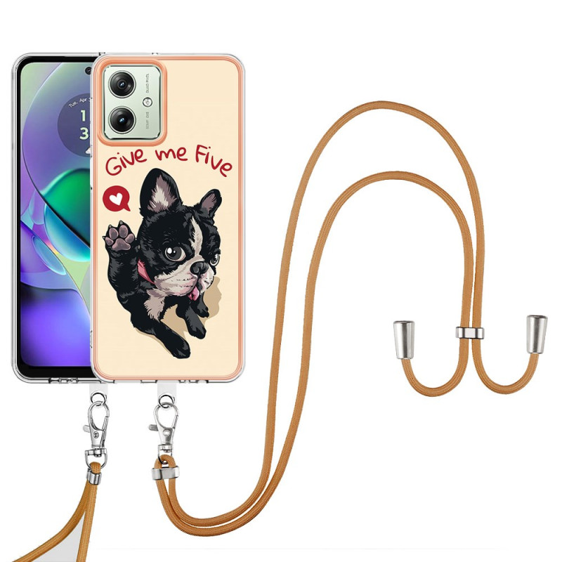 Moto G54 5G String Case Dog Give me Five