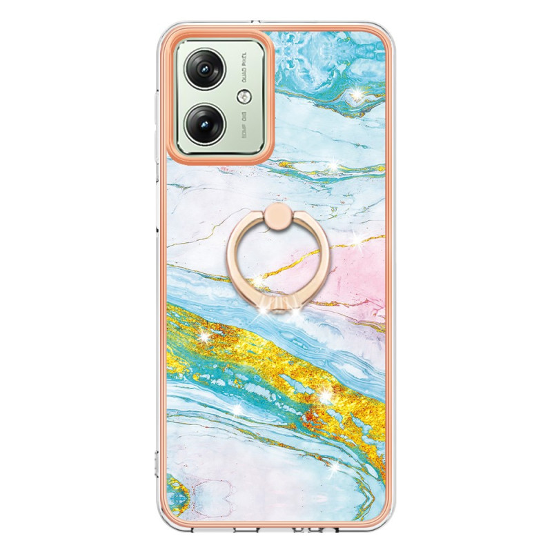 Moto G54 5G Case Coloured Marble Support Ring