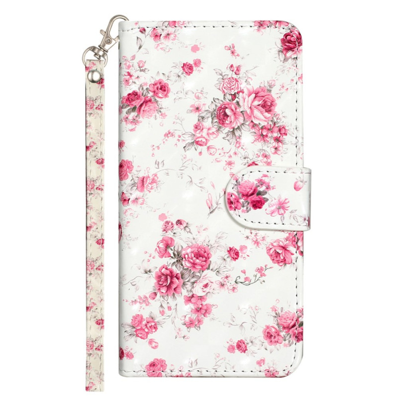Xiaomi Redmi 13C / Poco C65 Pink Flower Strap Case