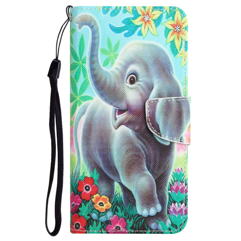 Xiaomi Redmi 13C 4G/5G/Poco C65 Strap Elephant Fun Case