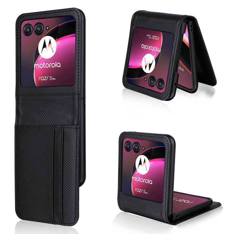 Cover Motorola Razr 40 Ultra Carbon Fibre Card Case