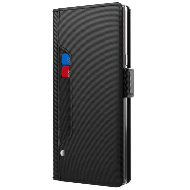 Motorola Edge 40 Neo Case with Integrated Mirror and Removable Card Holder