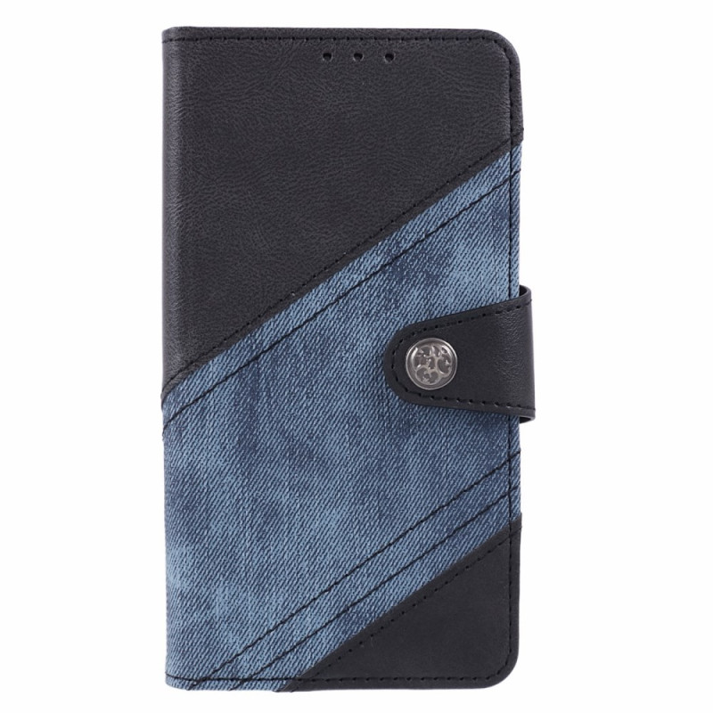 Case Motorola Edge 40 Neo Faux The
ather and Jeans Texture