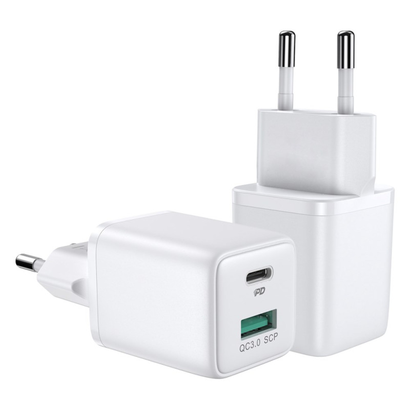 Smart Mini Quick Charger with Dual Type-C+USB Outputs JOYROOM
