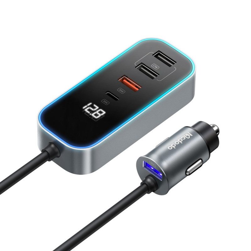 5-Port USB-Ax4+Type-Cx1 Car Charger with 1.5m Cable MCDODO