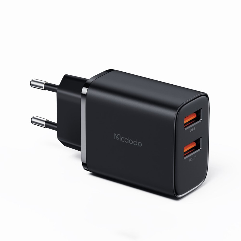 12W wall charger with 2 USB-A 2.4A ports Beryllium MCDODO