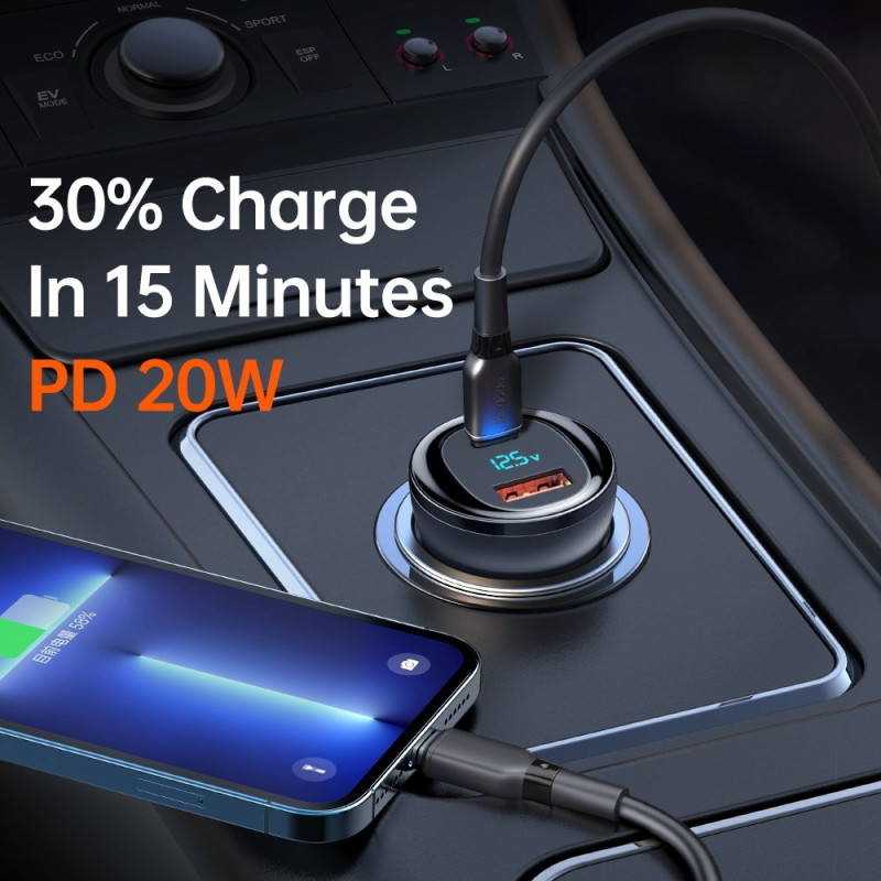 Chargeur voiture iPhone PD 20W - Câble de charge avec adaptateur