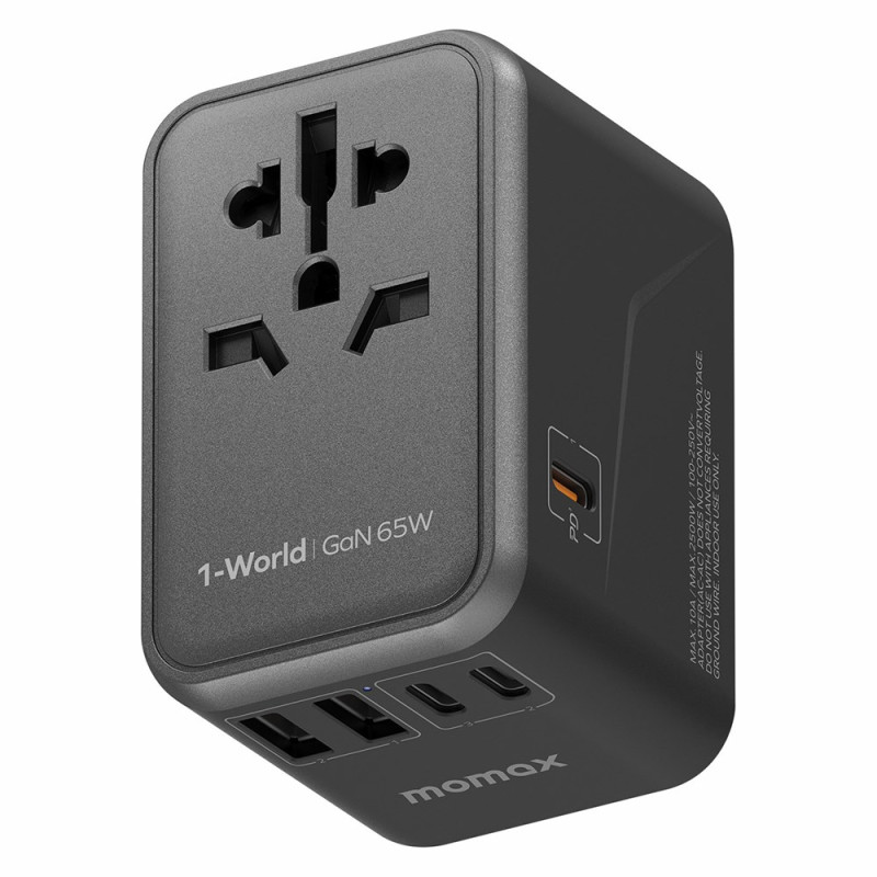 MOMAX 5-Port AC Rapid Charging Adapter for International Travel