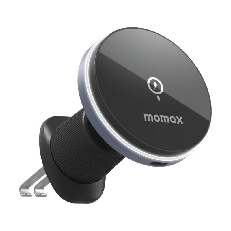 MOMAX Magnetic Wireless Car Charger Stand