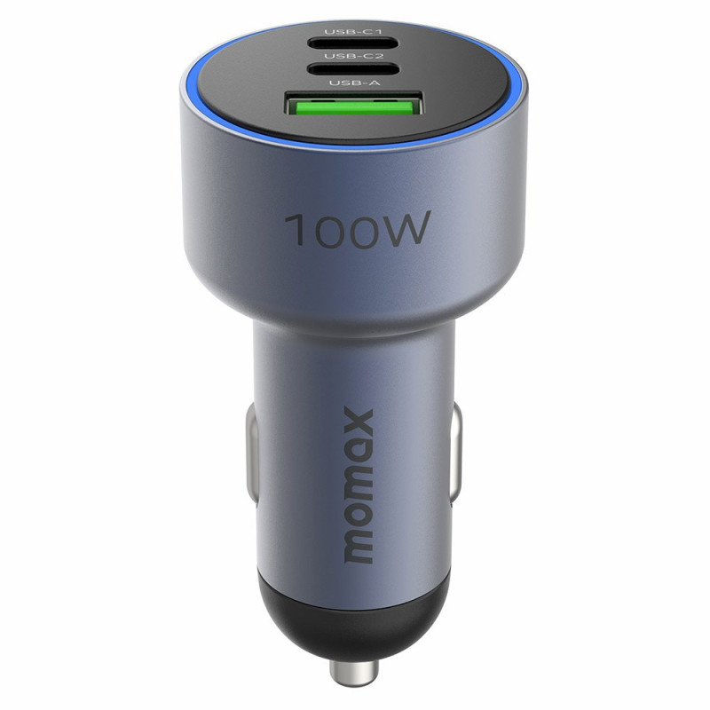 MOMAX 3-Port USB+2xType-C Car Charger