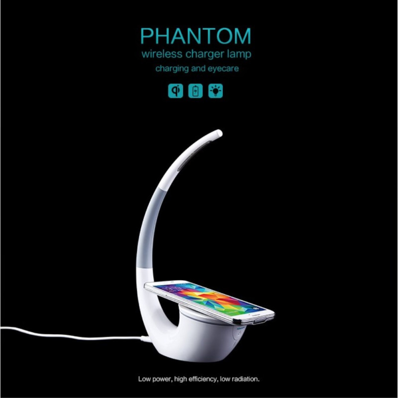 Wireless charger with NILLKIN Phantom LED table lamp