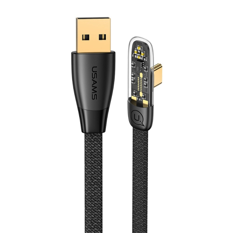 1.2m Type-C Transparent Quick Charge Data Cable Iceflake USAMS Series